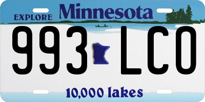 MN license plate 993LCO