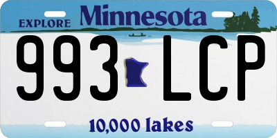 MN license plate 993LCP