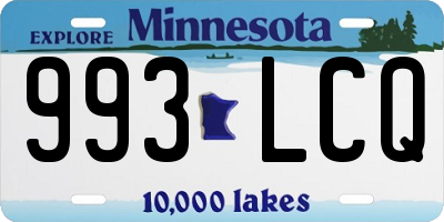 MN license plate 993LCQ