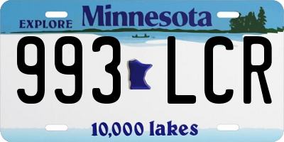 MN license plate 993LCR