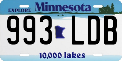 MN license plate 993LDB