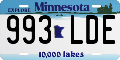MN license plate 993LDE