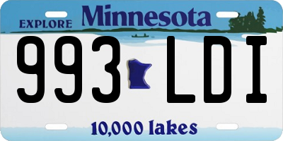 MN license plate 993LDI