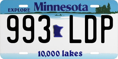 MN license plate 993LDP