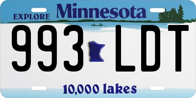MN license plate 993LDT