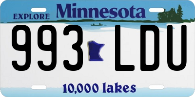 MN license plate 993LDU