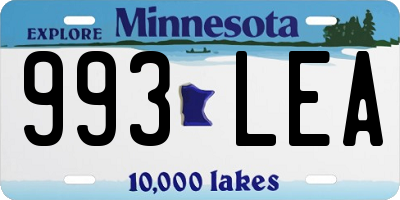 MN license plate 993LEA