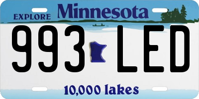 MN license plate 993LED