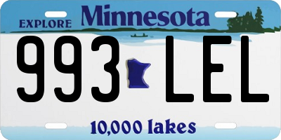MN license plate 993LEL
