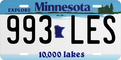 MN license plate 993LES