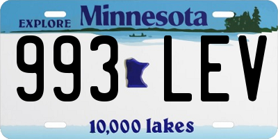 MN license plate 993LEV