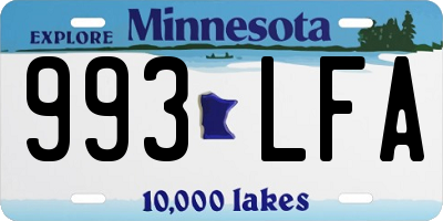 MN license plate 993LFA