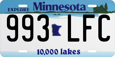 MN license plate 993LFC