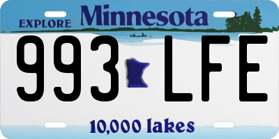 MN license plate 993LFE