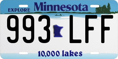 MN license plate 993LFF