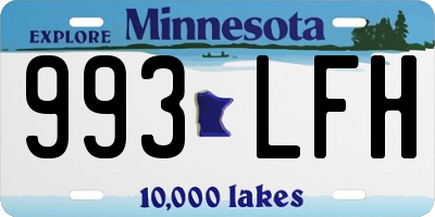 MN license plate 993LFH