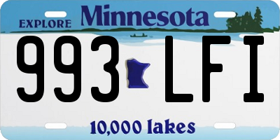 MN license plate 993LFI