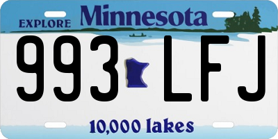MN license plate 993LFJ