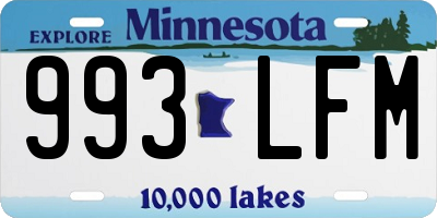 MN license plate 993LFM