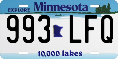 MN license plate 993LFQ