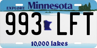 MN license plate 993LFT