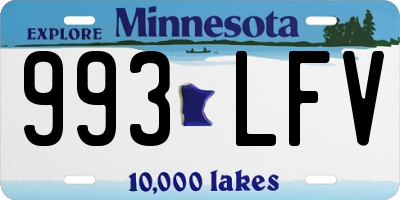 MN license plate 993LFV