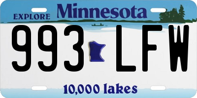 MN license plate 993LFW