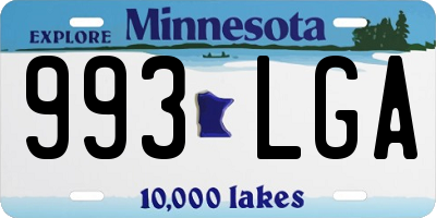 MN license plate 993LGA