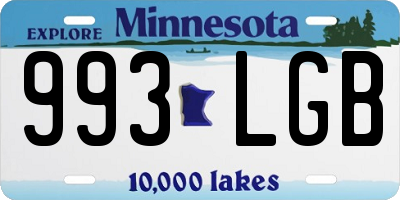 MN license plate 993LGB