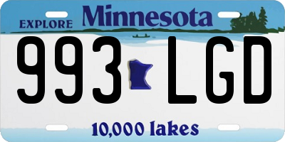 MN license plate 993LGD