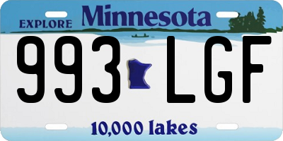 MN license plate 993LGF
