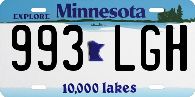 MN license plate 993LGH