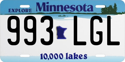 MN license plate 993LGL