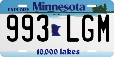 MN license plate 993LGM