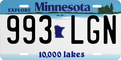 MN license plate 993LGN