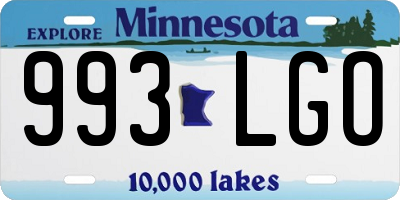 MN license plate 993LGO