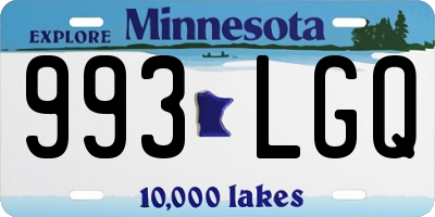 MN license plate 993LGQ