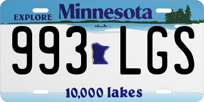 MN license plate 993LGS