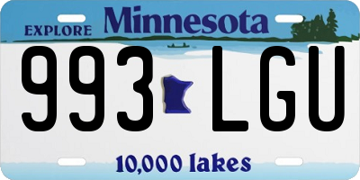 MN license plate 993LGU