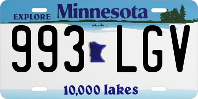 MN license plate 993LGV