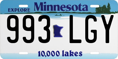 MN license plate 993LGY