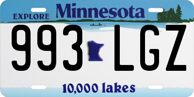 MN license plate 993LGZ