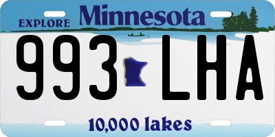 MN license plate 993LHA