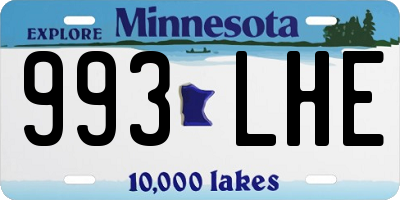 MN license plate 993LHE