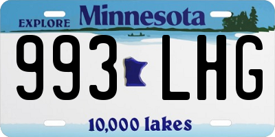 MN license plate 993LHG