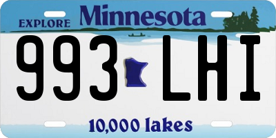 MN license plate 993LHI