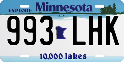 MN license plate 993LHK