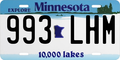 MN license plate 993LHM