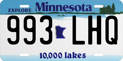 MN license plate 993LHQ