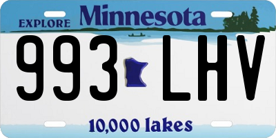 MN license plate 993LHV